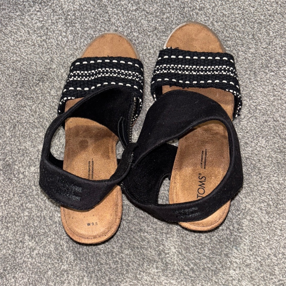 TOMS Majorca Cutout Women's Black Sandals